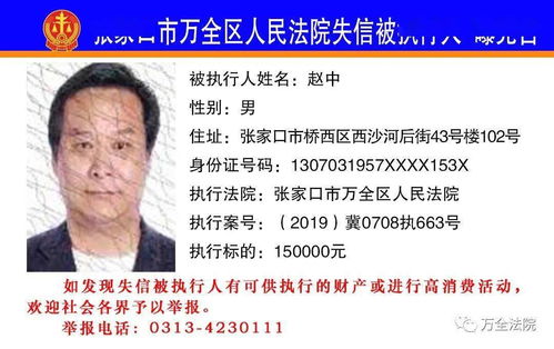 张家口一区曝光失信被执行人名单 信息系统维护服务强化执行力度